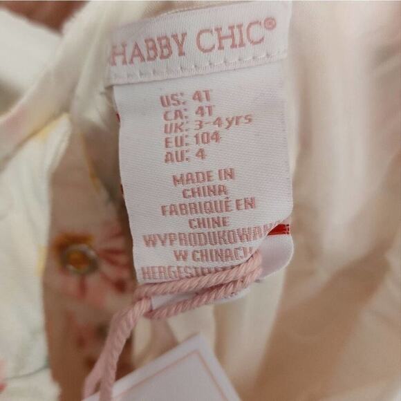 SHABBY Chic floral organic cotton‎ tiered sundress toddler size 4T new!!! - Picture 8 of 9